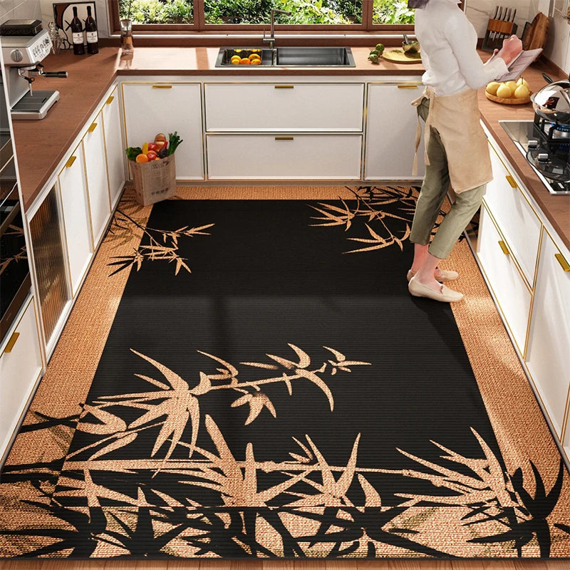 PVC Leather Kitchen Floor Mat – Waterproof Non-Slip Rug Kitchen Floor Mat HIP GU6539-P 1pc 80x160cm