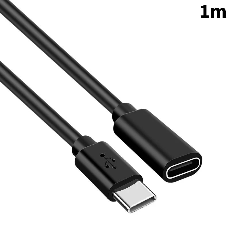USB-A to USB-C Female Extension Cable – 6A Fast Charging USB Extension Cable HIP A1