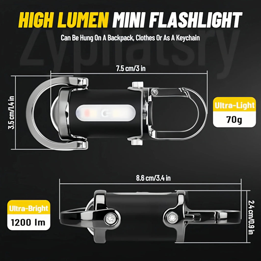 Mini USB Rechargeable LED Keychain Flashlight – Waterproof LED Keychain Flashlight HIP