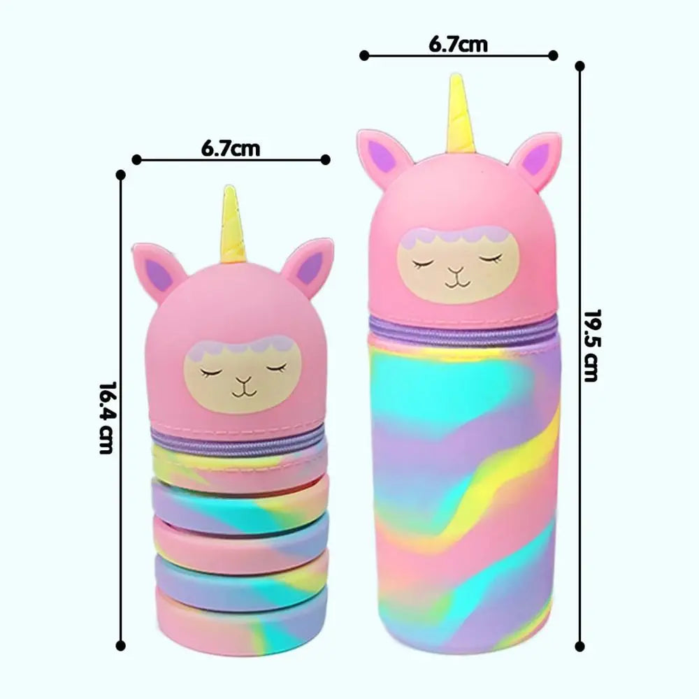 Unicorn Silicone Pen Holder – Large Capacity Foldable Organiser Pen Holder HIP