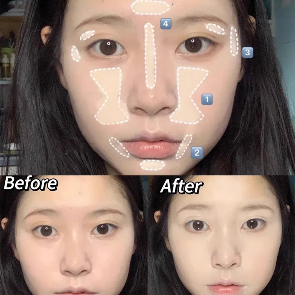 Pink Liquid Concealer Stick Moisturizing Waterproof Brightening Concealer Cream Lasting Cover Acne Spot Dark Circles Face Makeup HIP