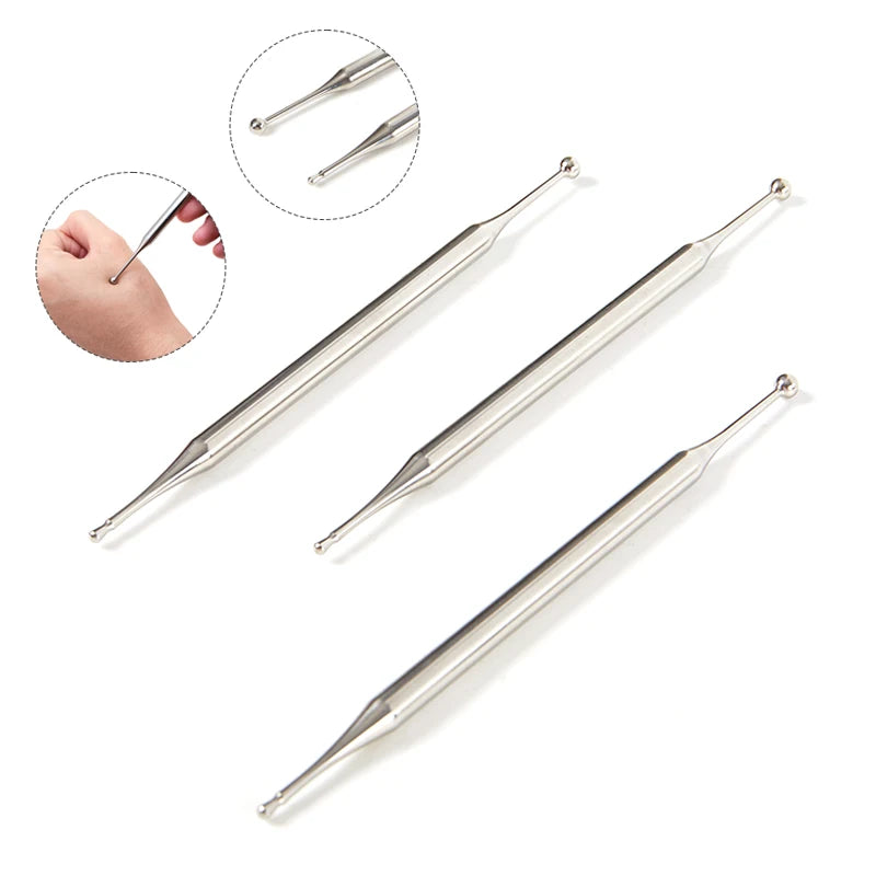 Face Eye Ears Acupuncture Point Probe Massage Pen Painless Acupoint Detecting Pen Facial Reflexology Tool Dredge Meridian HIP