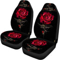 Red Rose Paisley Car Seat Covers Set – 2pc Front Protectors Car Seat Covers HIP 3