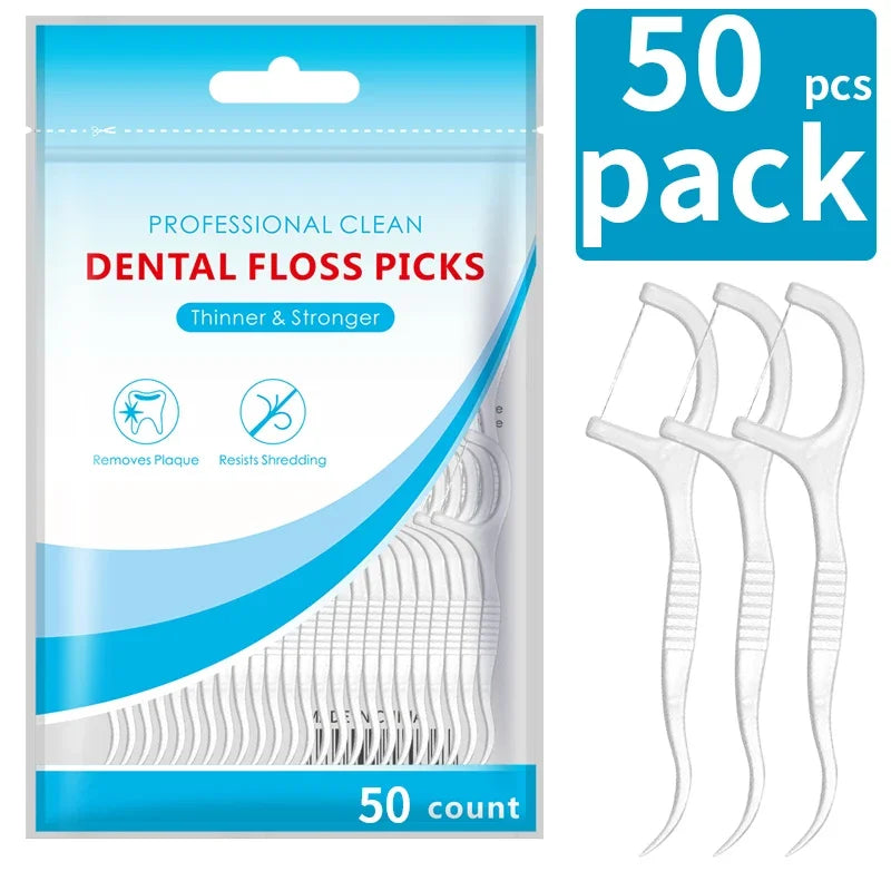 RUZOFO Ultra-Fine Dental Floss Toothpicks 150/300/600 Pcs Dental Floss Picks HIP