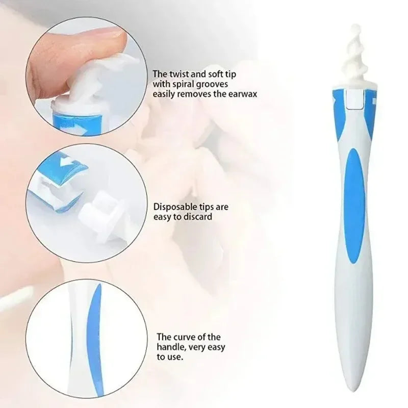 Spiral Ear Wax Remover Tool – 16 Silicone Heads | RUZOFO Ear Wax Remover HIP