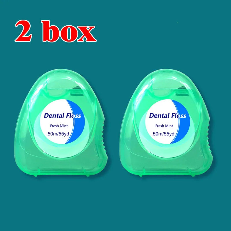 3-Pack Mint Dental Floss – Shred-Resistant Plaque Removal Dental Floss HIP