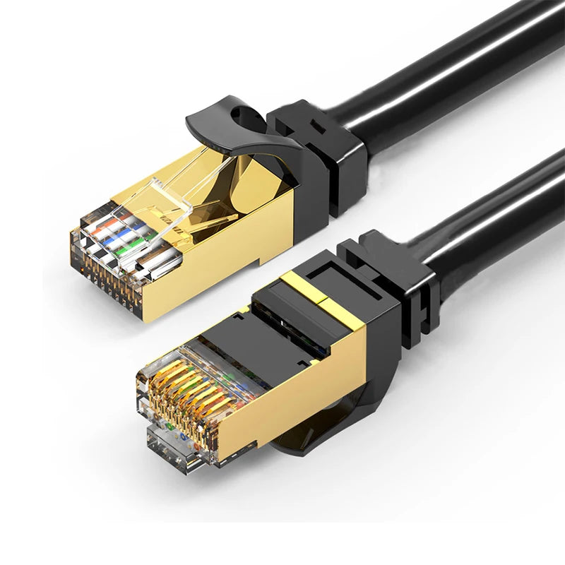 CAT7 Ethernet Cable 10Gbps RJ45 Patch Cord | DUTRIEUX Ethernet Patch Cord HIP Cat7 Round Cable 0.5m