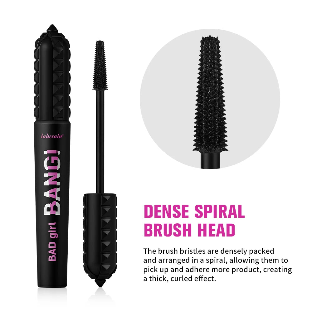 Black Waterproof Mascara 4D Lengthening Curling Volumizing Eyelash Extension Smudge Proof Long Lasting Korean Eye Makeup HIP