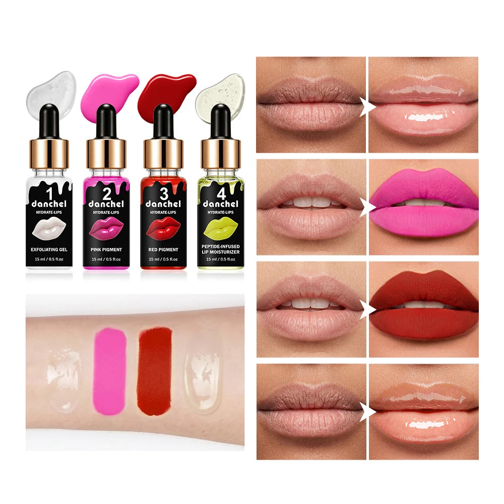 Semi Permanent BB Lip Gloss Korea Glow Lips Ampoule Serum Starter Set Tinted Pigment Long Lasting Hydrating Lip Makeup HIP