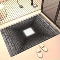 3D Tunnel Illusion Doormat – Anti-Slip Brick Print Entrance Rug Illusion Doormat HIP 1 50x80cm-Felt