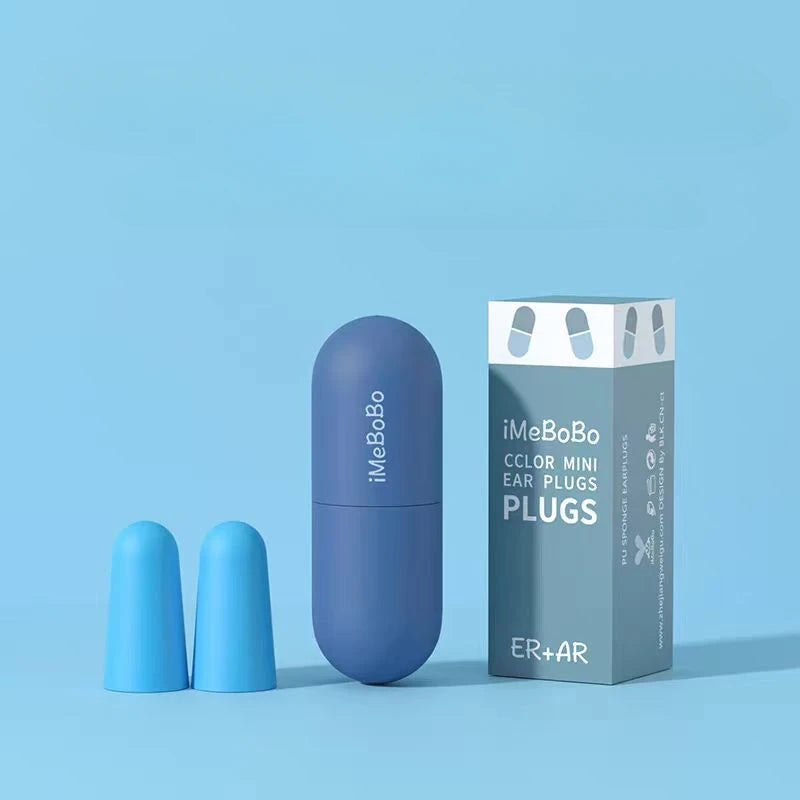 Soundproof Sleeping Ear Plugs Earplugs For Sleep Special Mute Soft Slow Rebound Student Anti-Noise Protection Anti Ronco Earplug HIP blue