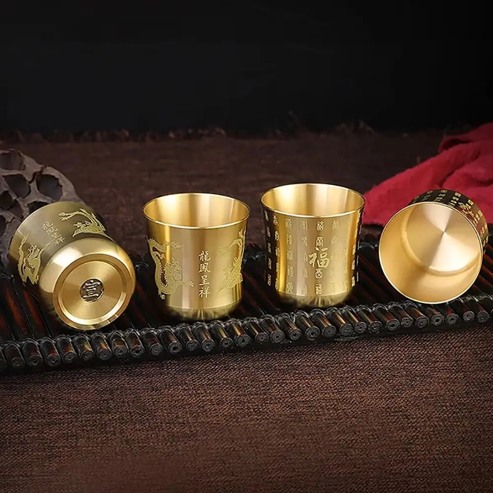 Handcrafted Brass Baifu Tea Cup – Cornucopia Home Décor Decorative Tea Cup HIP