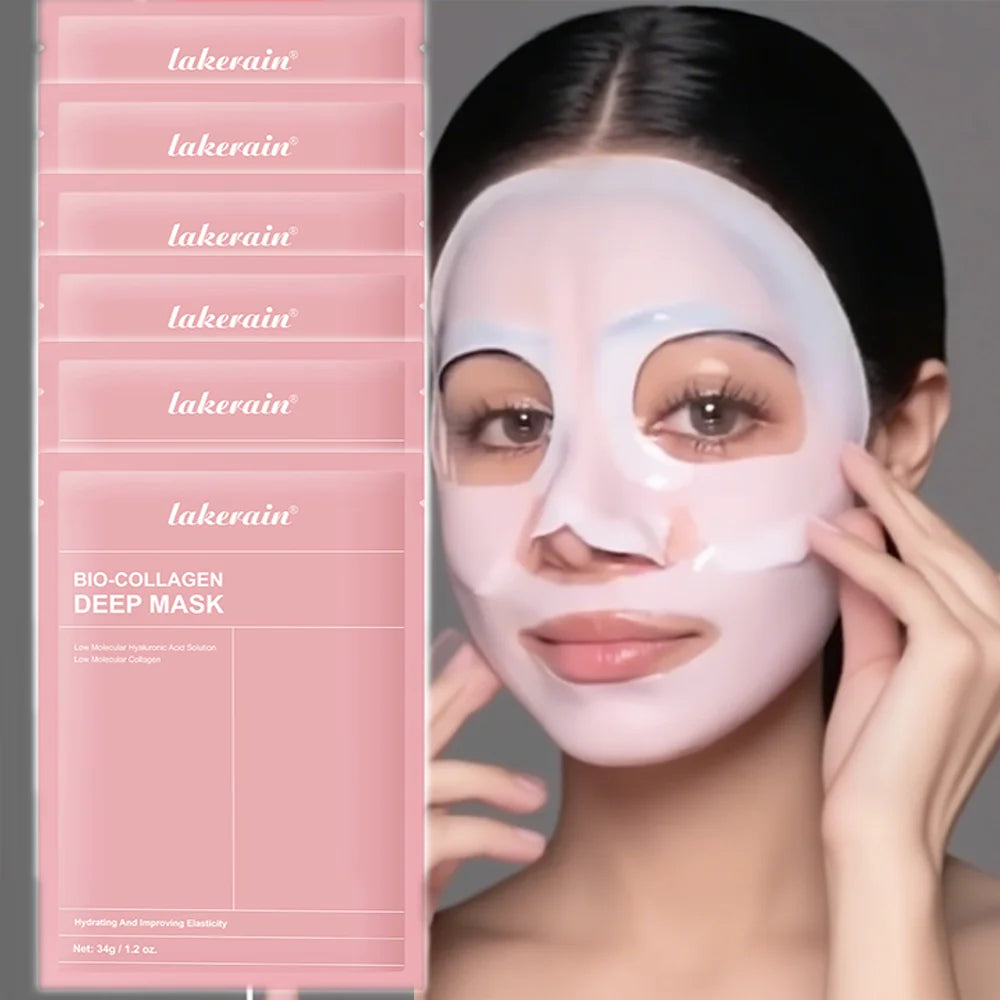 4pcs Bio-Collagen Deep Face Mask Overnight Mask Moisturizing Improvement Pore Brightening Face Firming Skincare HIP