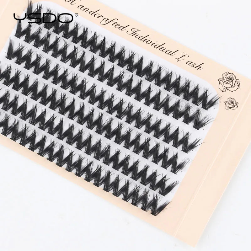 YSDO 6 Rows 120 Clusters False eyelashes Thick V-shaped natural Individual eyelash extension lash bunches fake lashes make HIP