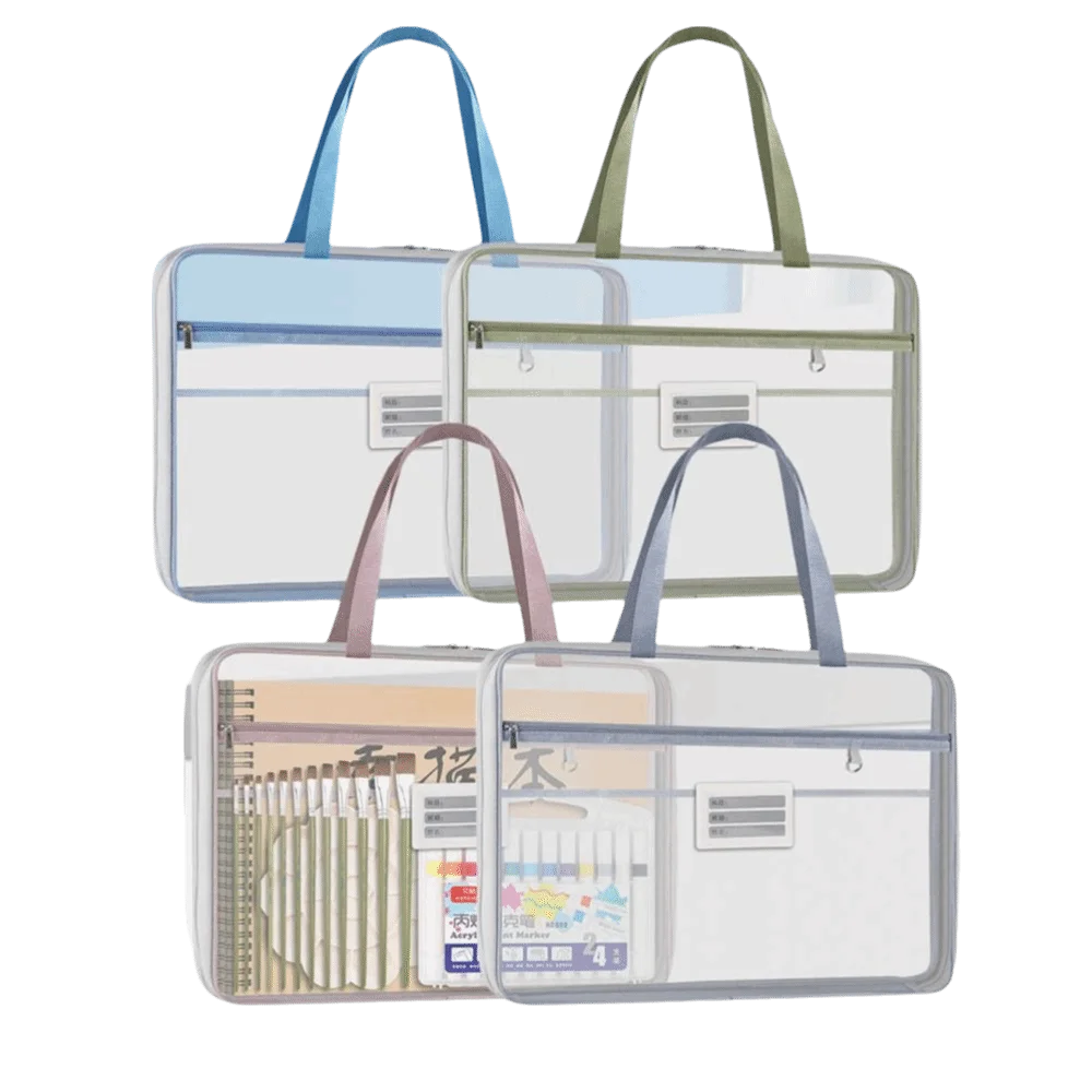 A3 Nylon Mesh Zipper Pouch – Large Capacity Document Bag Document Storage Bag HIP