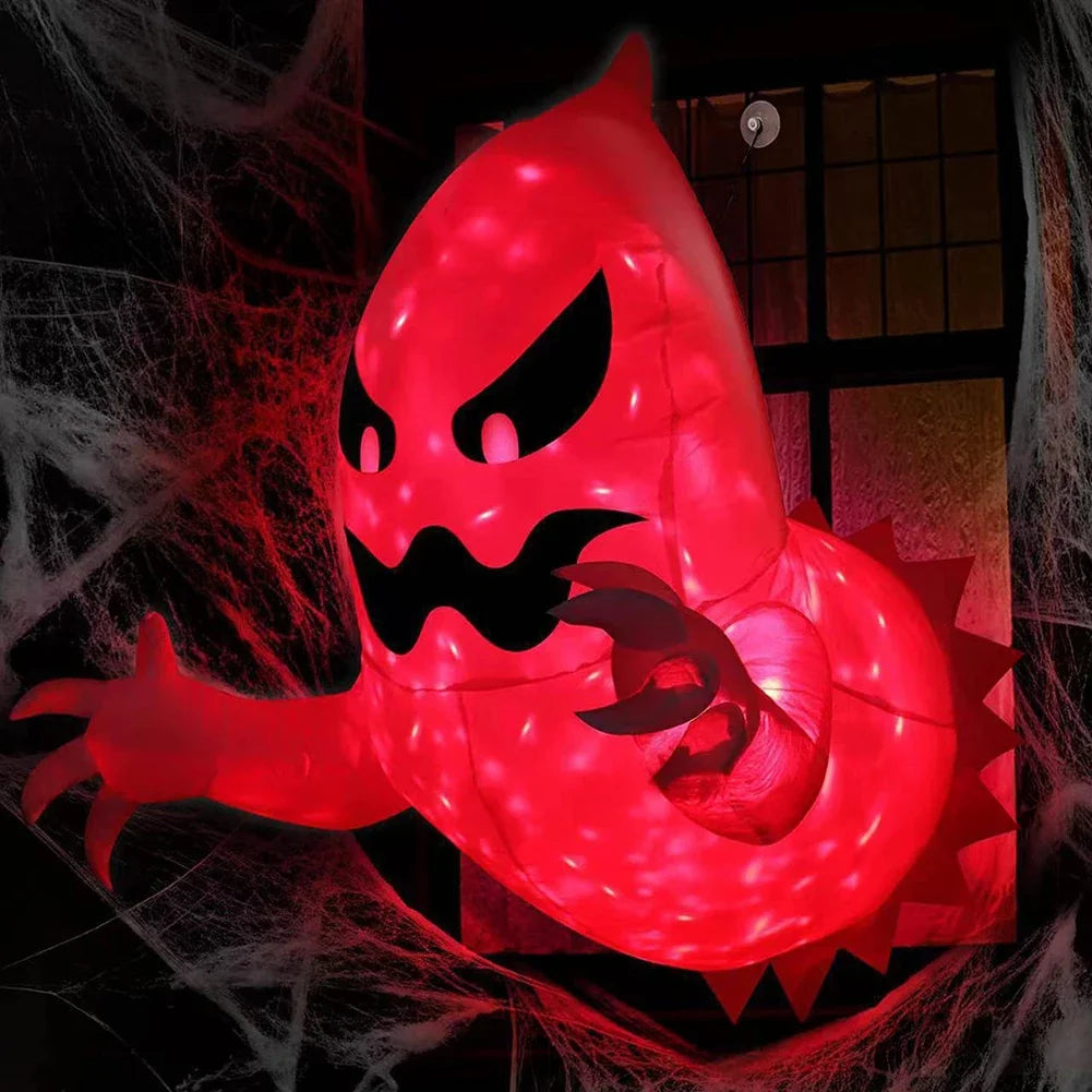1/1.2m Self-Inflating Ghost & Pumpkin Inflatable Decoration USB Powered Halloween Airblown for Outdoor Yard Garden Party Decor HIP