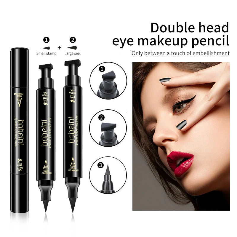 Double-Ended Stamp Eyeliner Pen – Waterproof Wing Liner Liquid Eyeliner Pen HIP