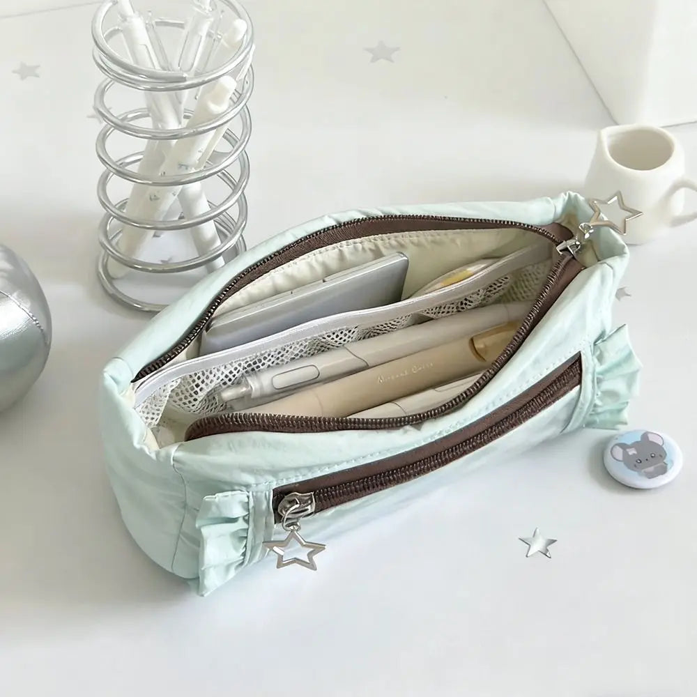 Large Capacity Transparent Pencil Case & Badge Display Pouch Pencil Case HIP