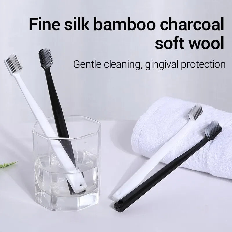 Bamboo Charcoal Soft Toothbrushes – Family Pack | RUZOFO Soft Bristle Toothbrush HIP