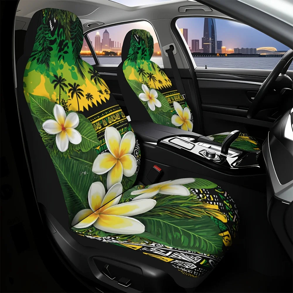 Hawaiian Plumeria Car Seat Covers – 2-Pack, All Season Car Seat Covers HIP