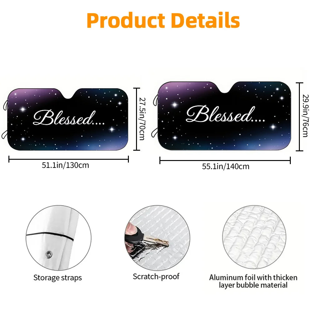 Starry Night Car Sun Visor – UV Protection & Cooling Shade Car Sun Visor HIP
