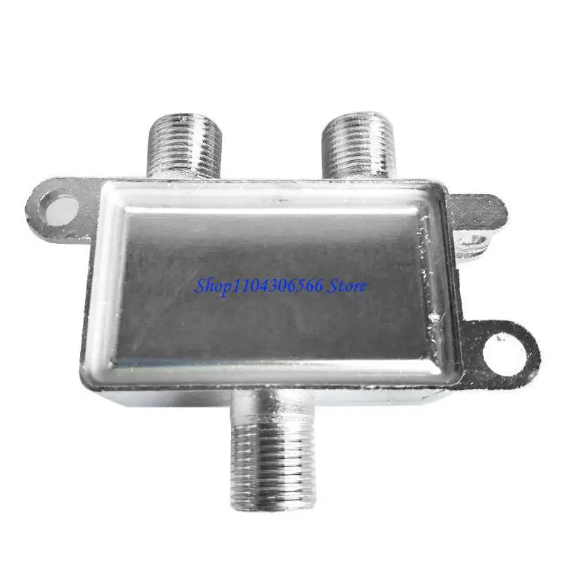 2-Way Coaxial Splitter Adapter – TV, Cable & Satellite Coaxial Signal Splitter HIP