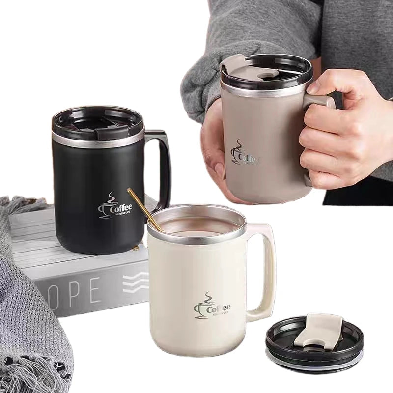 480ml Stainless Steel Double Wall Thermal Coffee Mug | BPA-Free Thermal Insulated Mug HIP