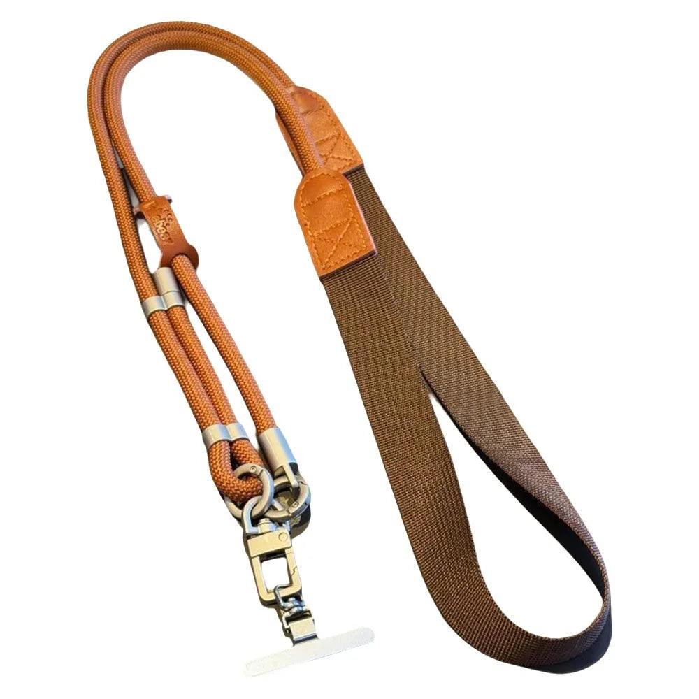 Adjustable Crossbody Phone Strap – Metal Hook & 360° Swivel Phone Neck Strap HIP Light Brown