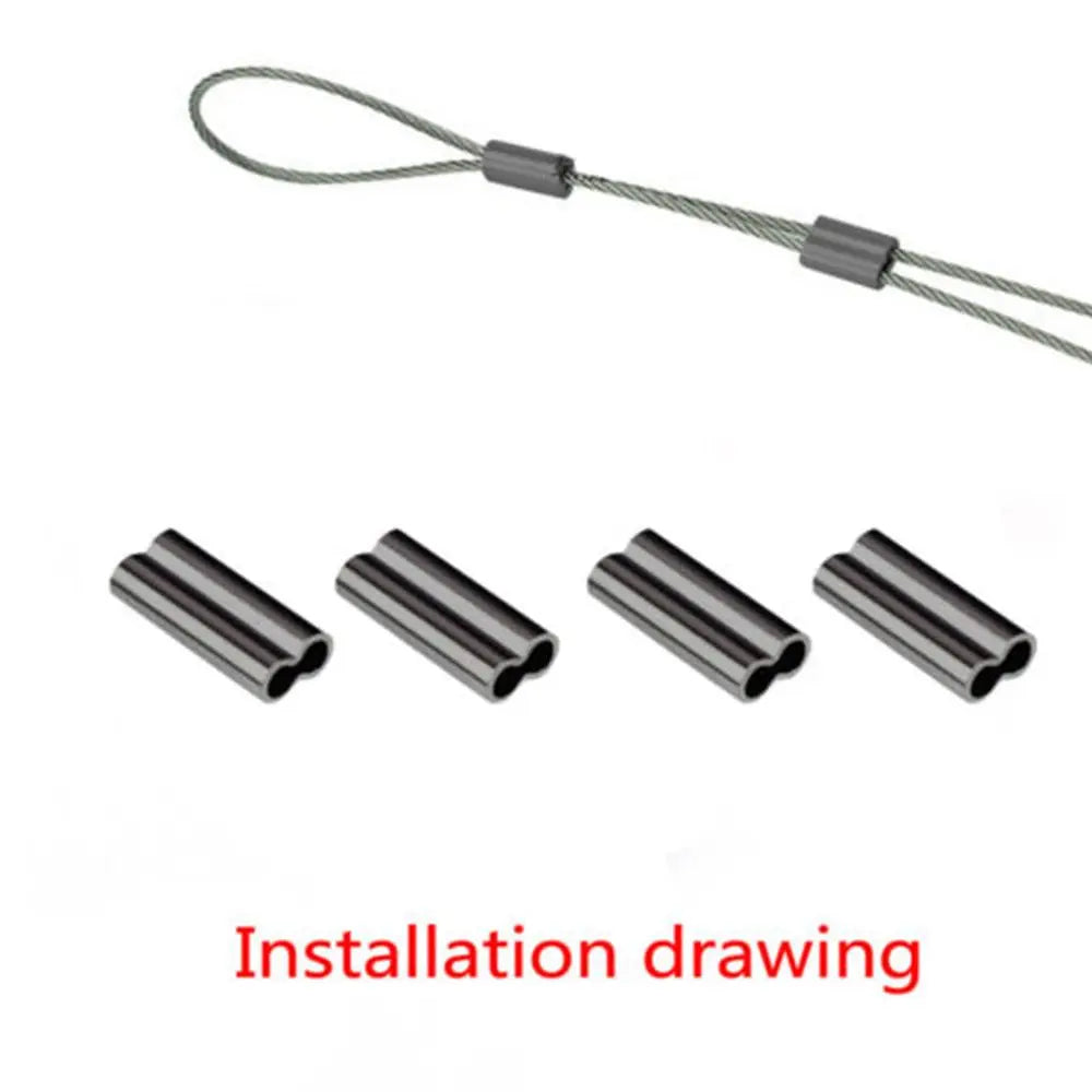 100PCS Brass Double Barrel Crimping Sleeves – Fishing Connectors Fishing Crimping Sleeves HIP
