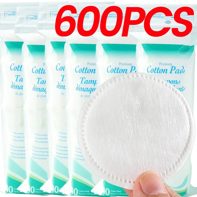100-Pack Double-Sided Cotton Makeup Remover Pads – Pure Cotton Cotton Remover Pads HIP C559-600pcs