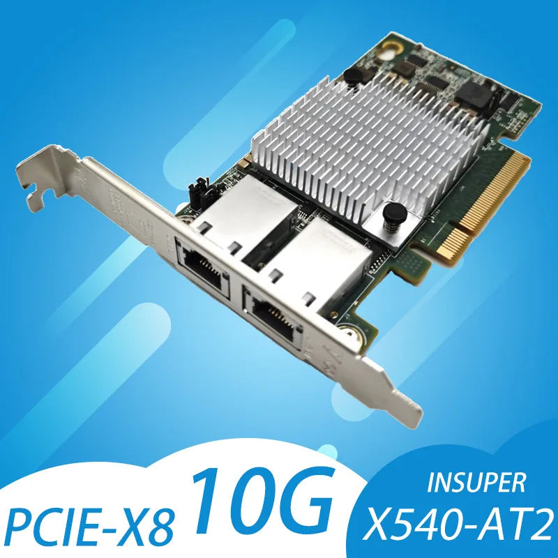 10G Dual Port Ethernet Card X540-T2 PCIe X8/X16 – NAS & Server 10G Network Card HIP