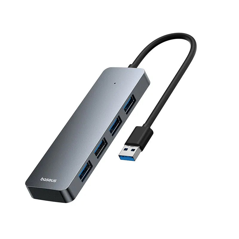Baseus 4-Port USB 3.0 Hub – 5Gbps Laptop Splitter Adapter USB Hub HIP USBA to USB3.0 Grey