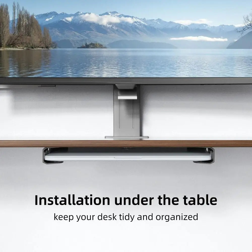 Wall & Under-Desk Laptop Mount Bracket – Anti-Scratch Pair Laptop Wall Mount HIP