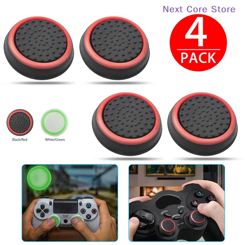 4-Pack Silicone Thumb Stick Grip Caps for Game Controllers Controller Grip Caps HIP