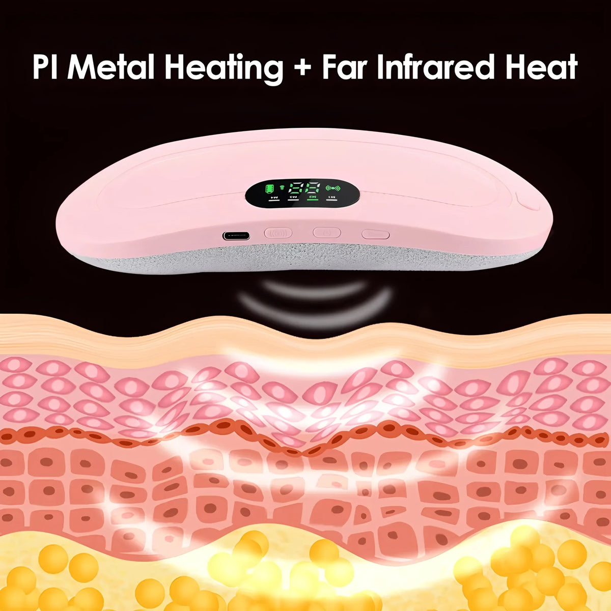 USB Heated Abdominal Massage Belt – Warmth & Vibration | AXH Heated Massage Belt HIP
