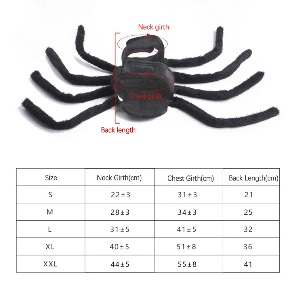Halloween Funny Spider Costume Creative Cat Dog Clothes for Small Medium-sized Dog Clothings Halloween Cosplay Pet Accessories HIP