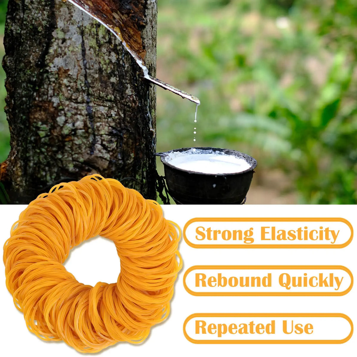 Yellow Rubber Bands 38mm – Bulk 100/300/1000 Pack Rubber Bands HIP