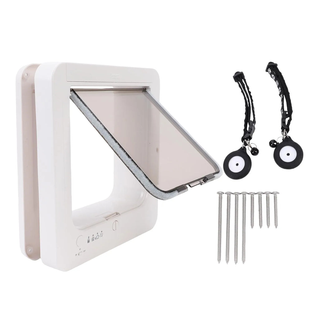 Smart Cat Door Automatic Sensing with Collar Activated Easy Installation Pet Door for Home Smart Pet Door HIP A