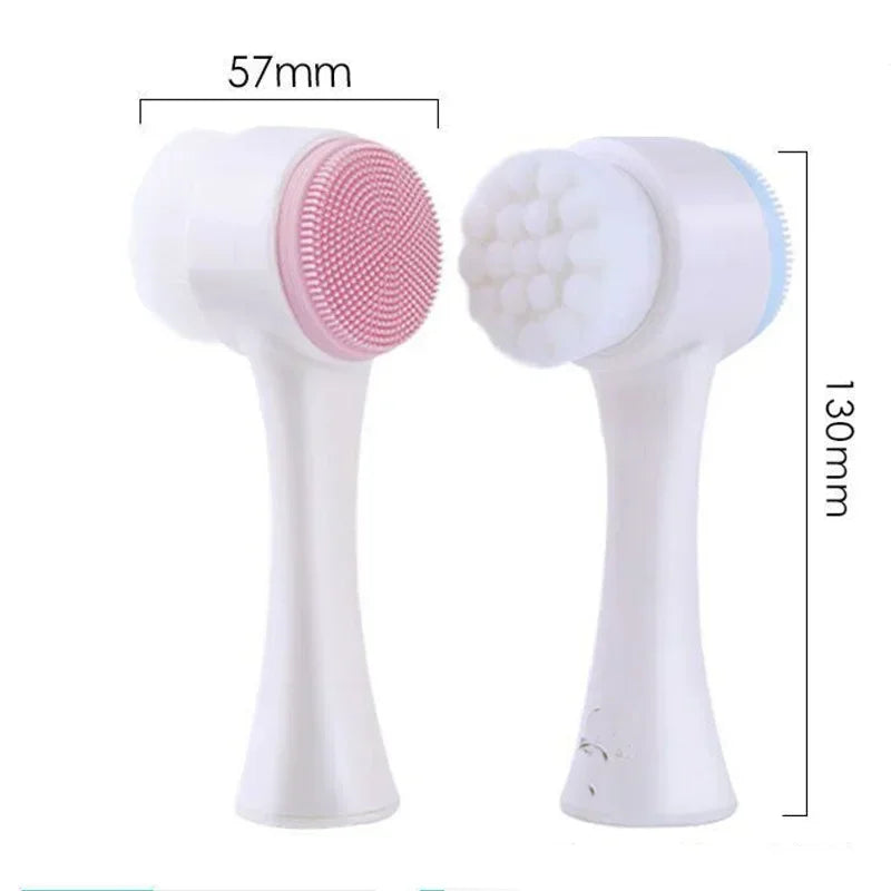 Double-Sided Silicone Facial Cleansing Brush – Deep Pore Care Facial Cleansing Brush HIP