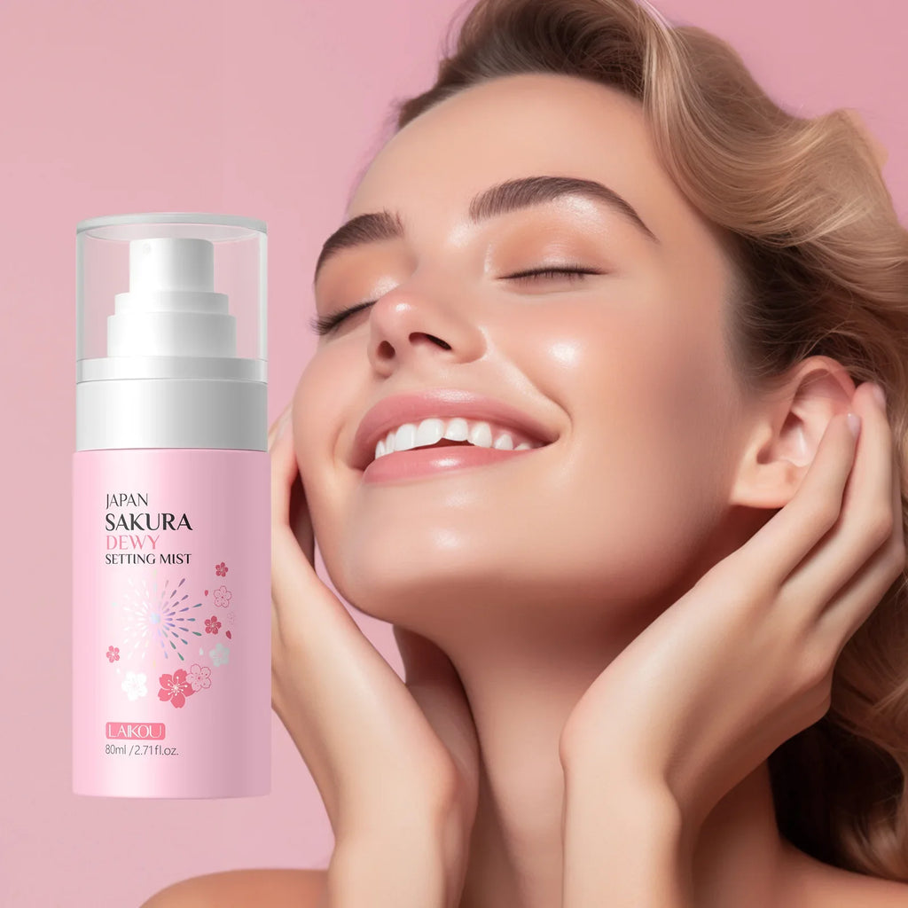LAIKOU Sakura Makeup Setting Spray – Dewy & Oil Control Makeup Setting Spray HIP