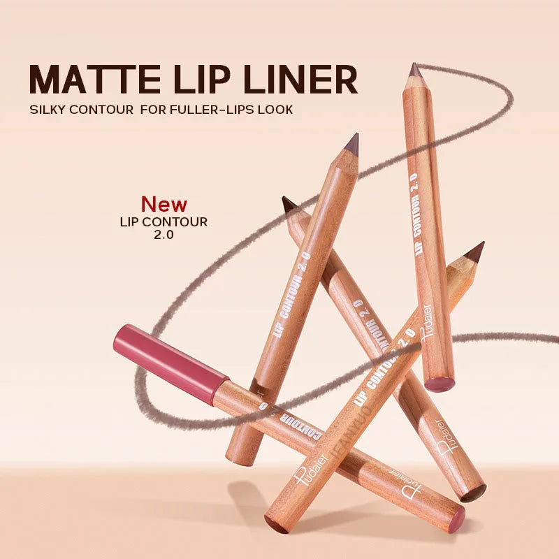 8 Color Nude Matte Lipliner Pencil Long-lasting Waterproof Lip Contour Sculpt Pen Blendable High Pigmented Lipstick Lip Liner HIP