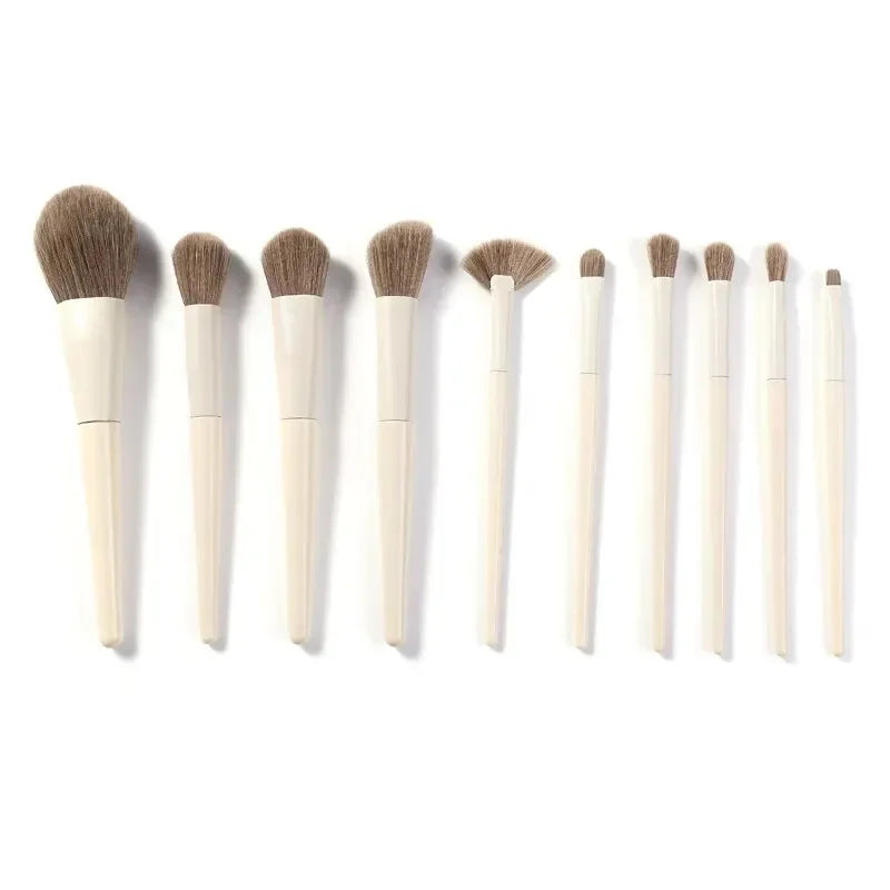 10-Piece Makeup Brush Set – Foundation, Blush & Eye Makeup Brush Set HIP