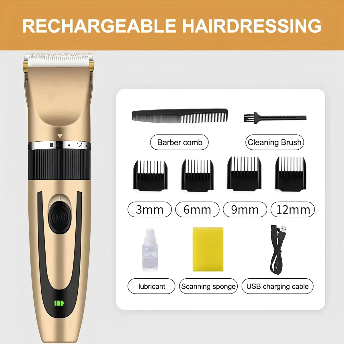 USB Rechargeable Electric Shaver & Pet Hair Clipper Electric Shaver Trimmer HIP