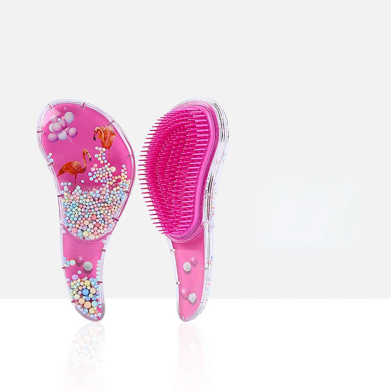 Cartoon Magic Comb Anti-static Massage Unicorn Hair Brushes Tangle Detangle Shower Massage Hairbrush Comb Salon Accessories Pink HIP NO.6