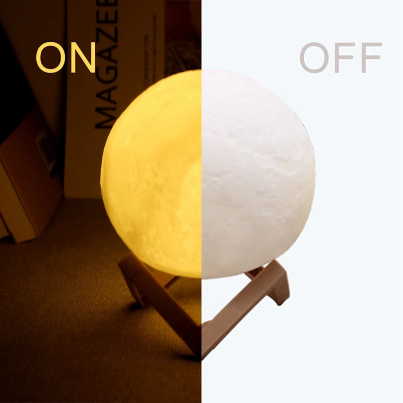 Moon Lamp LED Night Light with Stand – Battery Powered LED Moon Night Light HIP