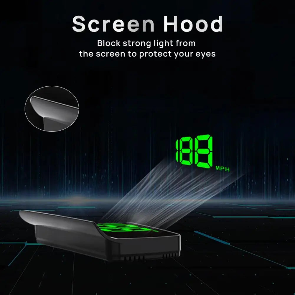 K1 Car GPS Digital Speedometer HUD Head-up Display Universal Speed Windshield Projector Plug&Play Auto Electronic Devices HIP