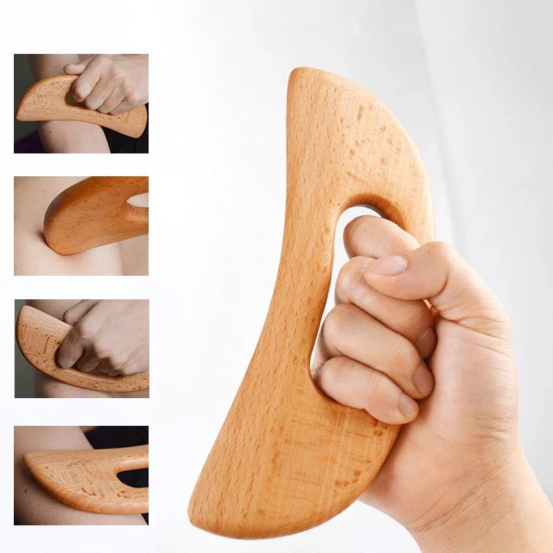 Natural Wooden Gua Sha Body Massager & Muscle Scraping Tool Gua Sha Massager HIP