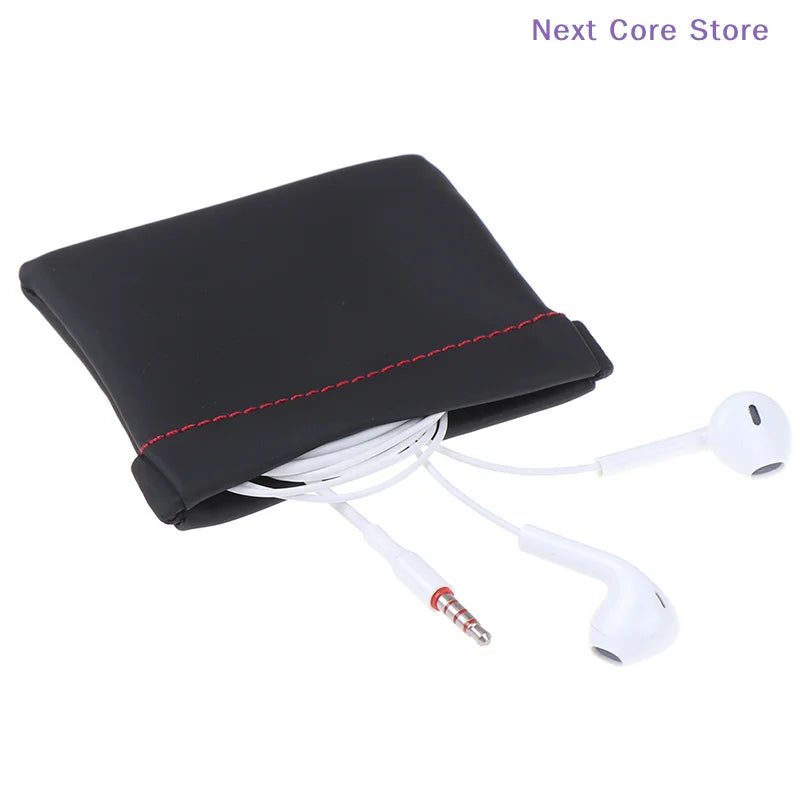 Portable PU Leather Earphone Case – Waterproof Carrying Pouch Earphone Carrying Case HIP