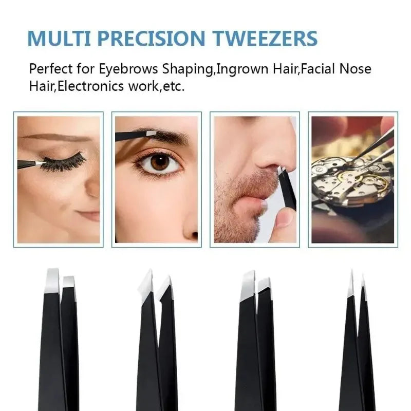 4-Piece Stainless Steel Precision Eyebrow Tweezer Set Eyebrow Tweezer Set HIP