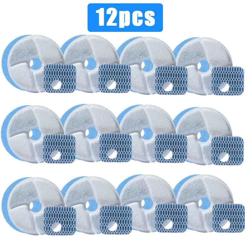 Pet Water Dispenser Filter Cat Water Fountain Filter Drinking Fountain Filter Cycle Filtering Easy To Clean HIP 12pcs filter